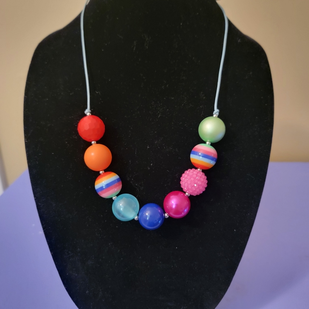 Multi colored beaded necklace